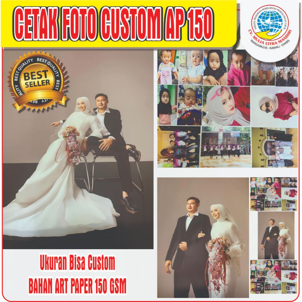 CETAK FOTO CUSTOM / FOTO PREWEDDING BAHAN AP 150 MURAH