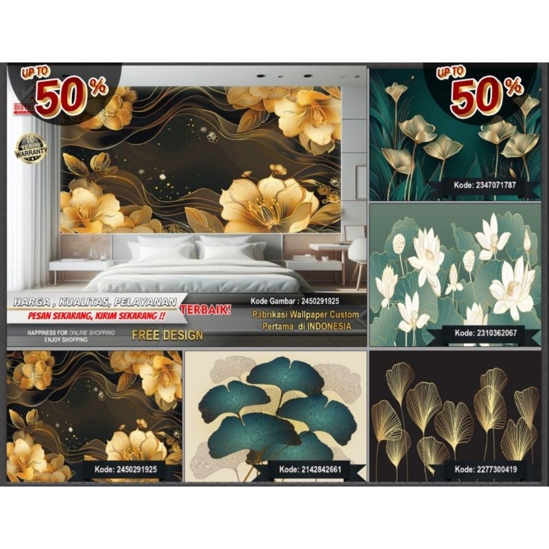 Wallpaper Dinding Custom 3D Mural | Wallpaper Mural | Wallpaper Dinding | Wallsticker | Wallpaper Ka