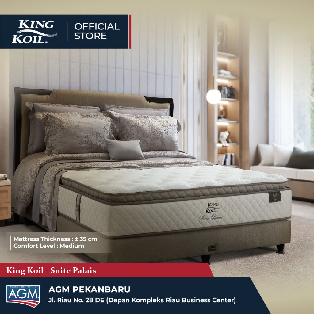 Matras Full Set King Koil Suite Palais Kasur KingKoil AGM Prestigious Collection 160 180 200
