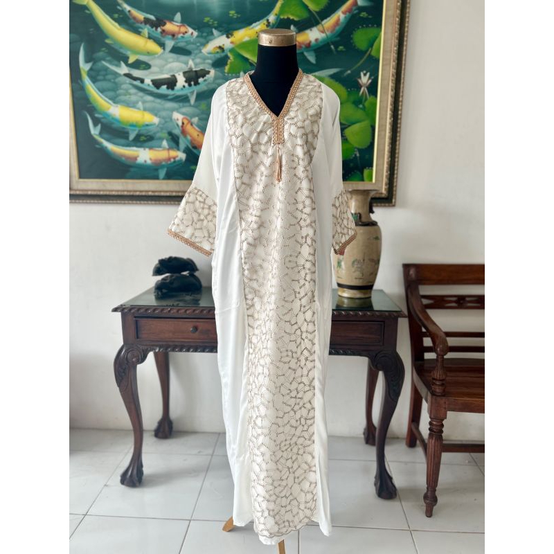 Kaftan Putih / Kaftan Arab / Kaftan Murah