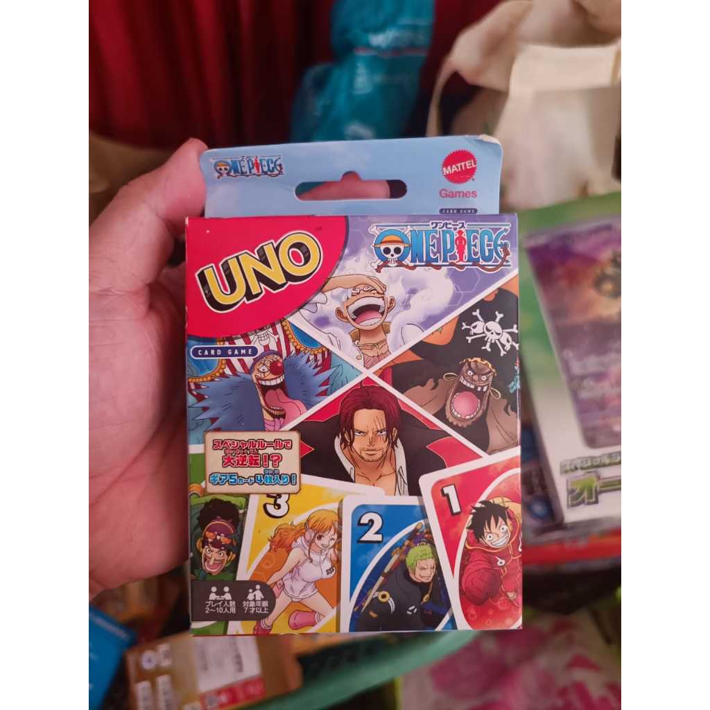 Uno One Piece Playing Cards Four Emperors Mattel Japan Monkey D. Luffy Gear 5