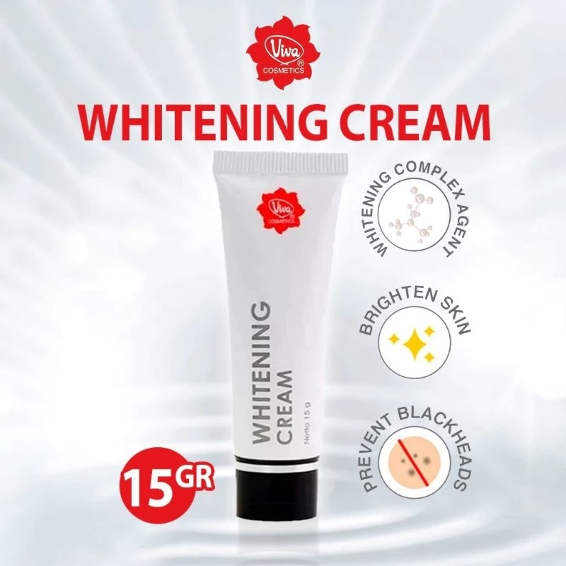 VIVA Whitening Cream 15gr || Krim Menghilangkan Flek Hitam || Krim Menyamarkan Bekas Jerawat