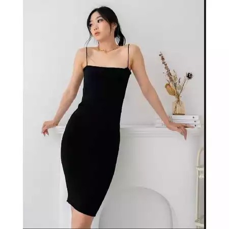 Tanktop bodycon dress wanita korea / Tanktop dress ketat model korean style
