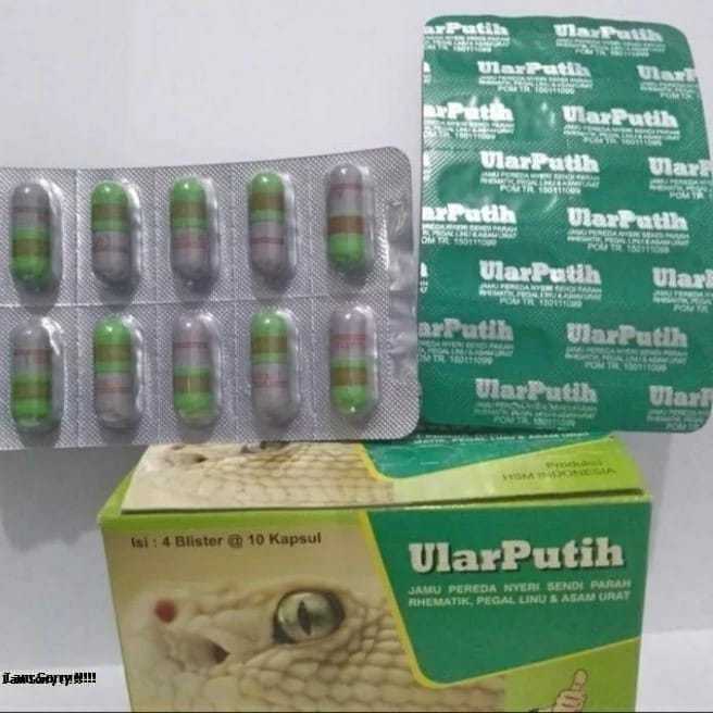 

Suplemen kesehatan Ular Putih Kapsul Original 100% Obat Asam Urat Nyeri Sendi Obat Herbal Jamu Tradisional Original