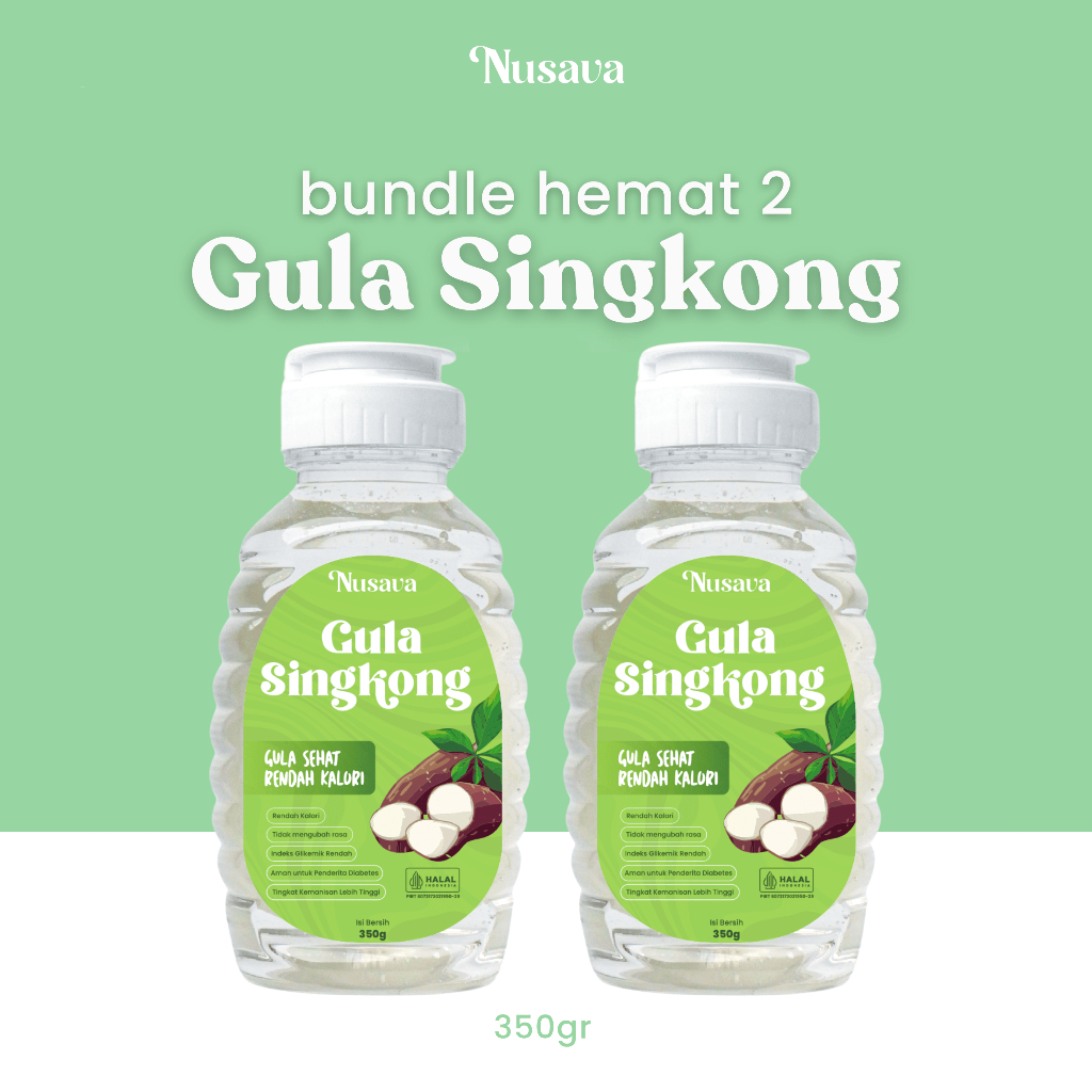 

[Bundle Hemat 2] Gula Singkong Nusava - Pemanis Alami Rendah Kalori - Natural Sweetener - 350gr