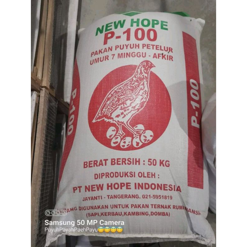 New hope P-100 pakan puyuh petelur Pur puyuh layer 1kg