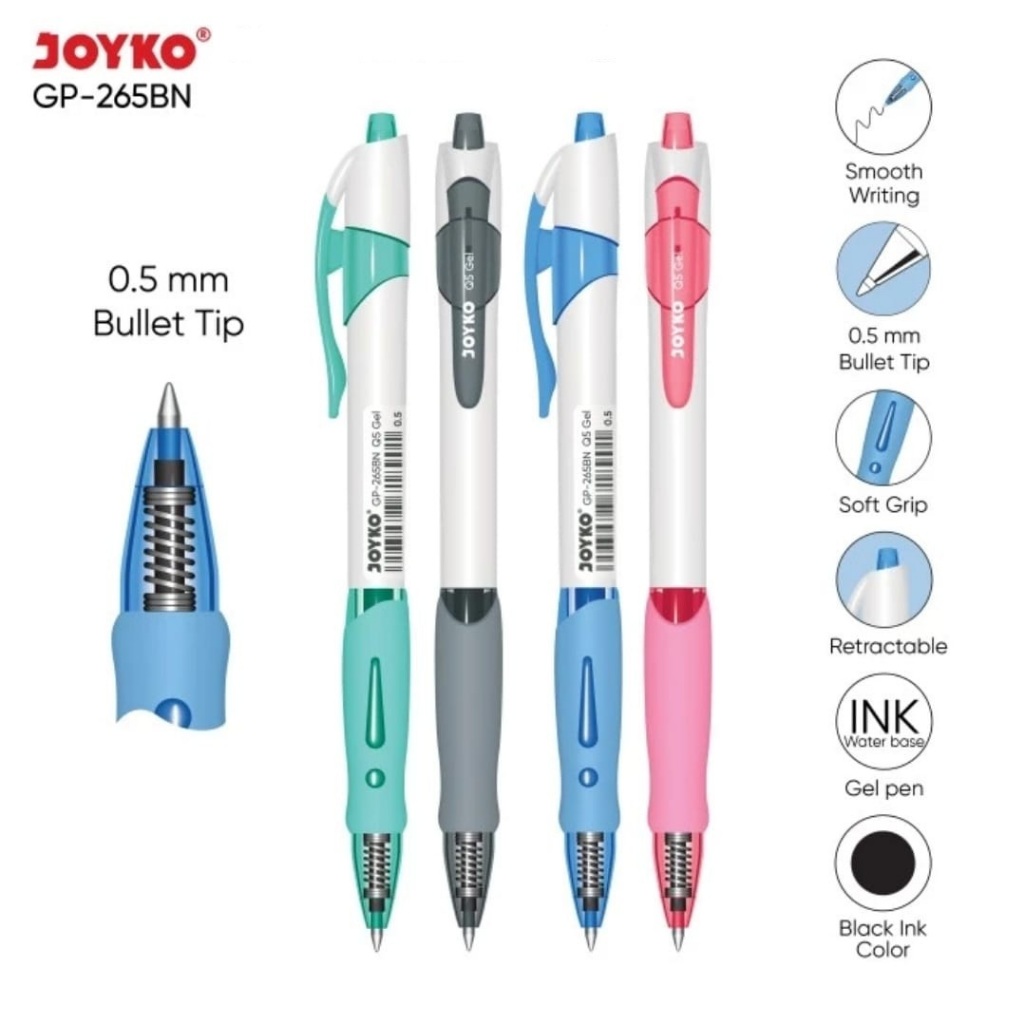 

Pulpen Gel Joyko Gel GP-265BN 0.5 mm