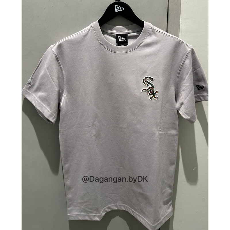 Kaos New*Era SOX Logo Original 100% Abu-Abu Muda