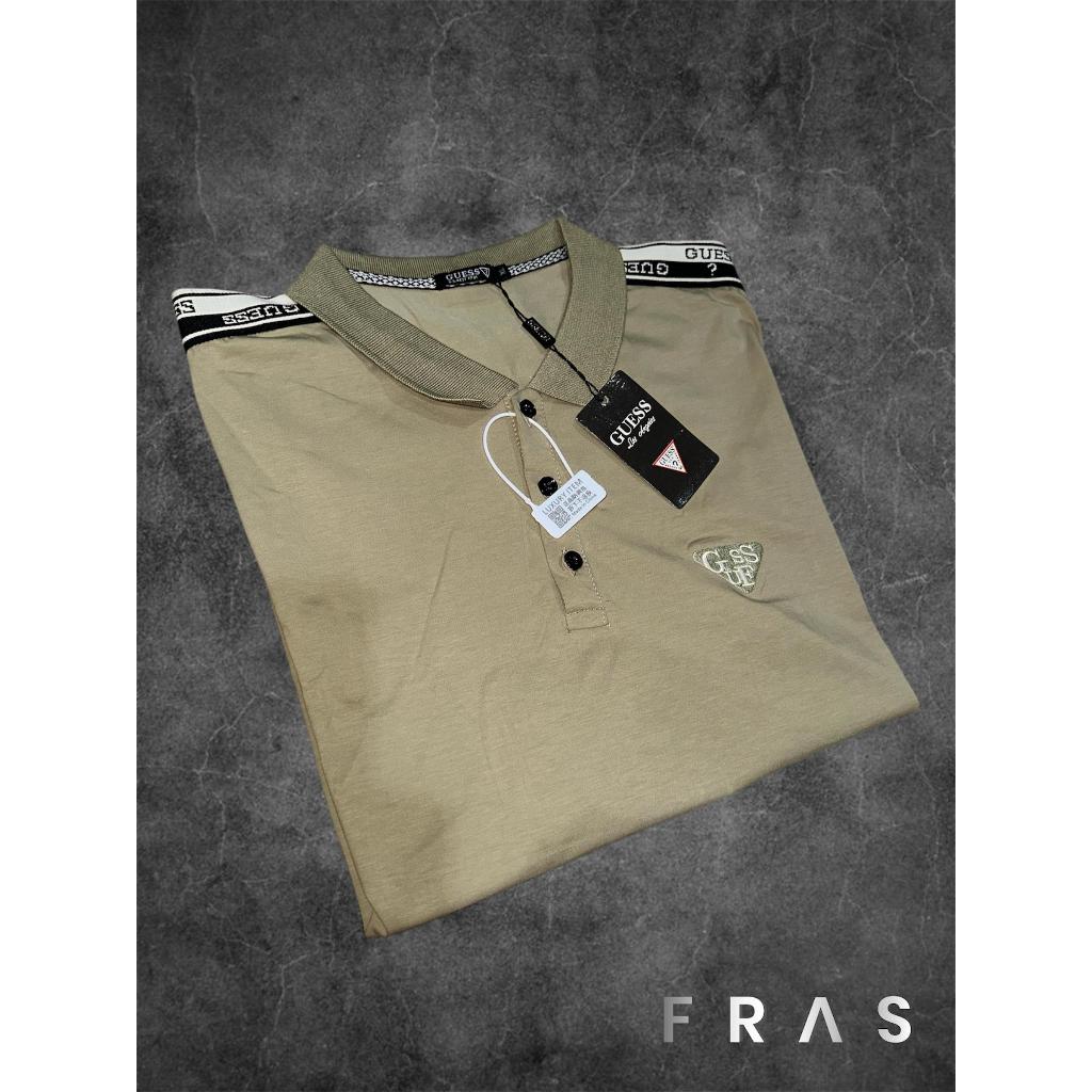 Kaos Kerah Import Premium High Quality Pria GUESS