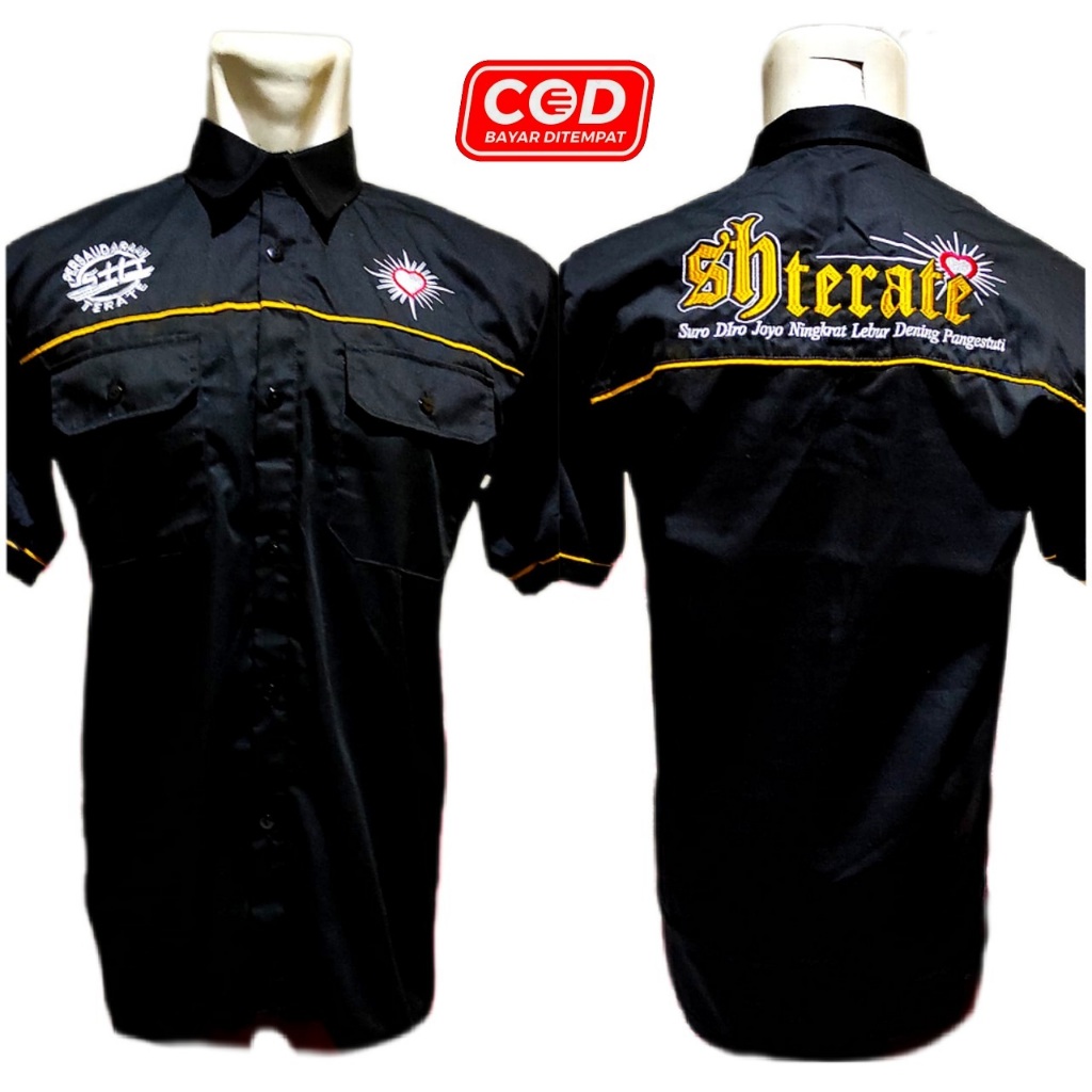 KEMEJA PSHT BORDIR-KEMEJA PSHT LENGAN PENDEK-KEMEJA PSHT TERBARU-HEM PSHT BORDIR-HEM TERATE