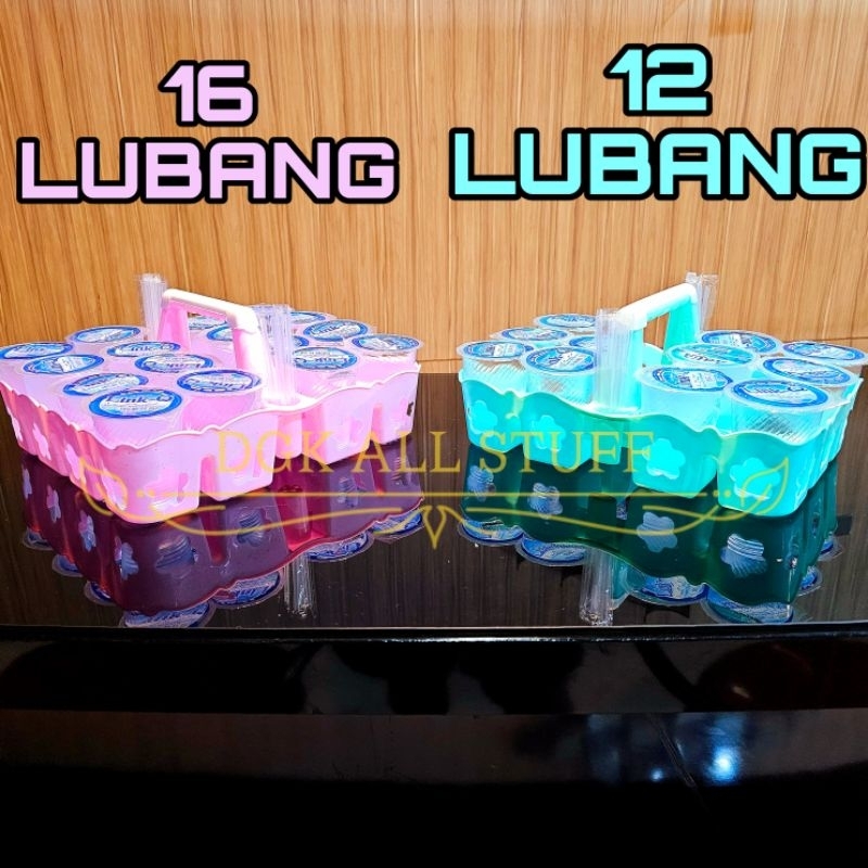 Keranjang Rak Tempat Wadah Jinjing Jinjingan Aqua Cup Gelas Air Mineral Cup Gelas Minuman Tenteng Be