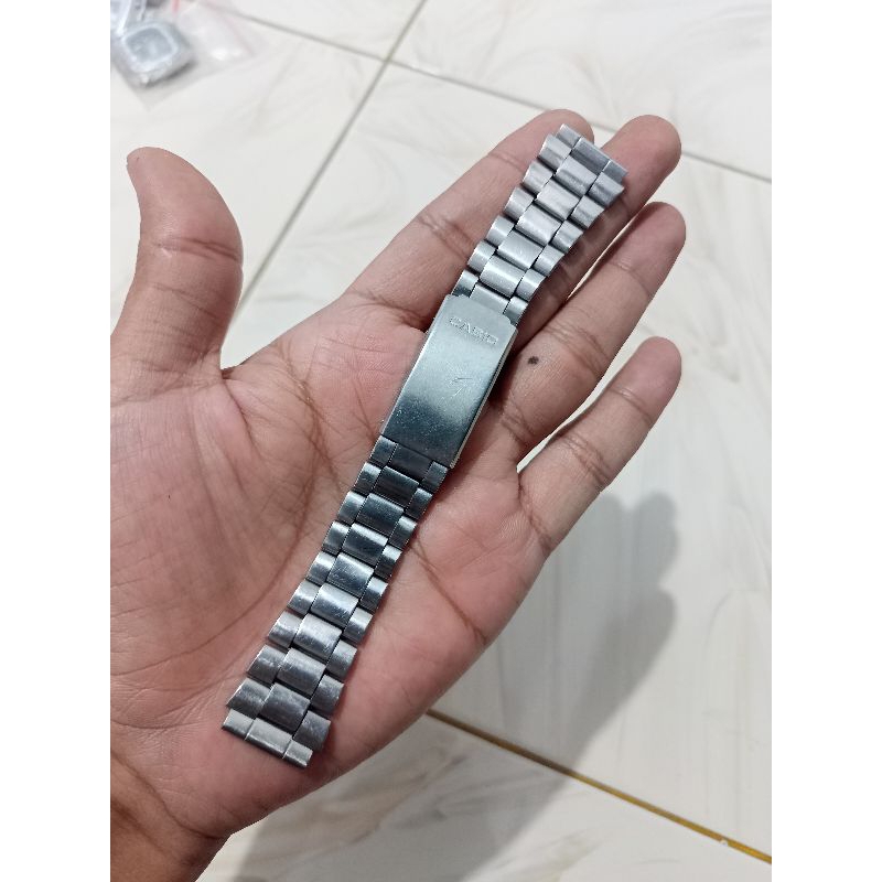 rantai jam casio 18mm ori