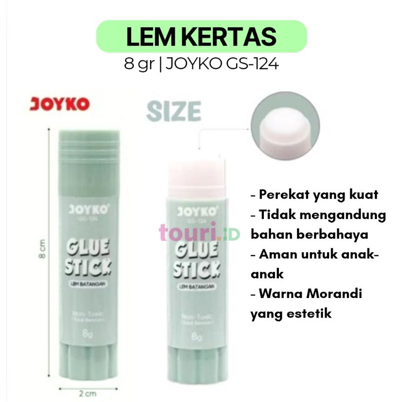 

Lem Kertas Stick / Lem Padat Joyko 8gr / Lem Batang Kecil Joyko / Lem Stik