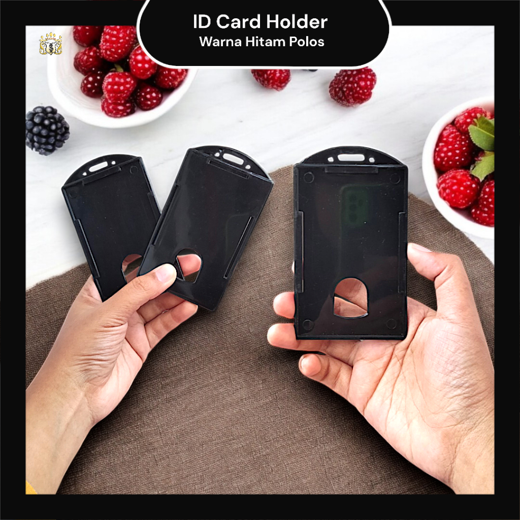 

ID Card Holder Warna Hitam Polos Acrylic Tipe Geser untuk Wadah Id Card panitia / kerja / sekolah