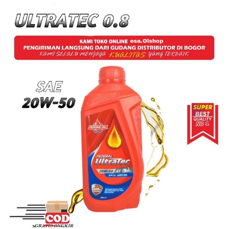 Oli Ultratec Federal 800ml Oli fedral oil oli motor bebek