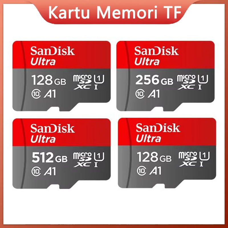 SD/TF Miniature Memory Card 128GB, 256GB, 512GB, 1024GB Klas 10 Kartu ingatan flash kecepatan tinggi