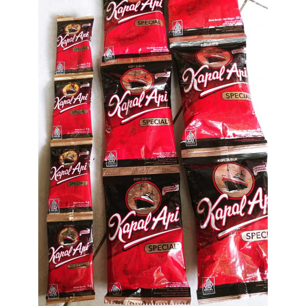 

Kopi Kapal Api Special Bubuk Saset Tanpa Gula | 6G | 30G | 60G