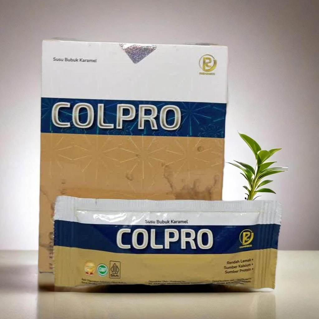

Colpro Renner Original 1 Box isi 6 sachet Susu Bubuk Karamel dan kemasan baru