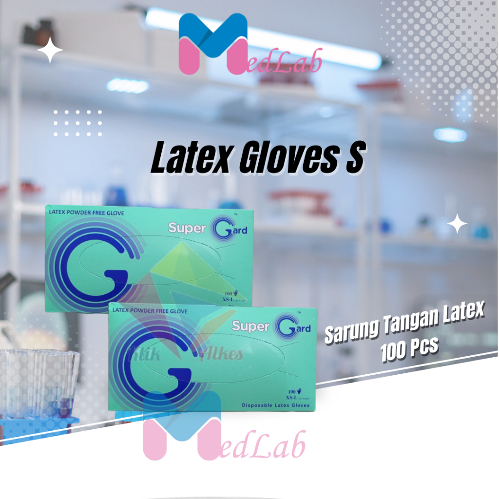 SARUNG TANGAN LATEX POWDER FREE GLOVE SUPER GARD