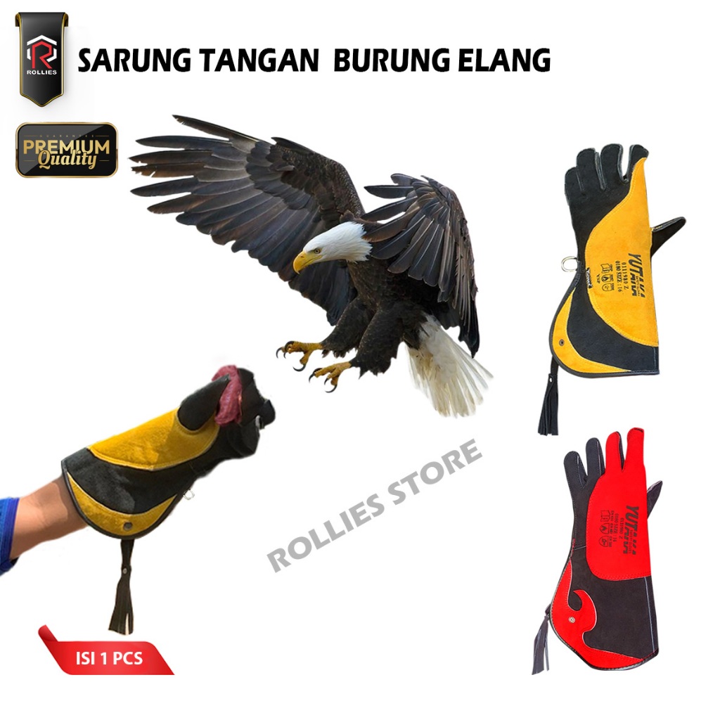Sarung Tangan Elang Kulit Asli Tebal / Burung Hantu / Eagle Gloves