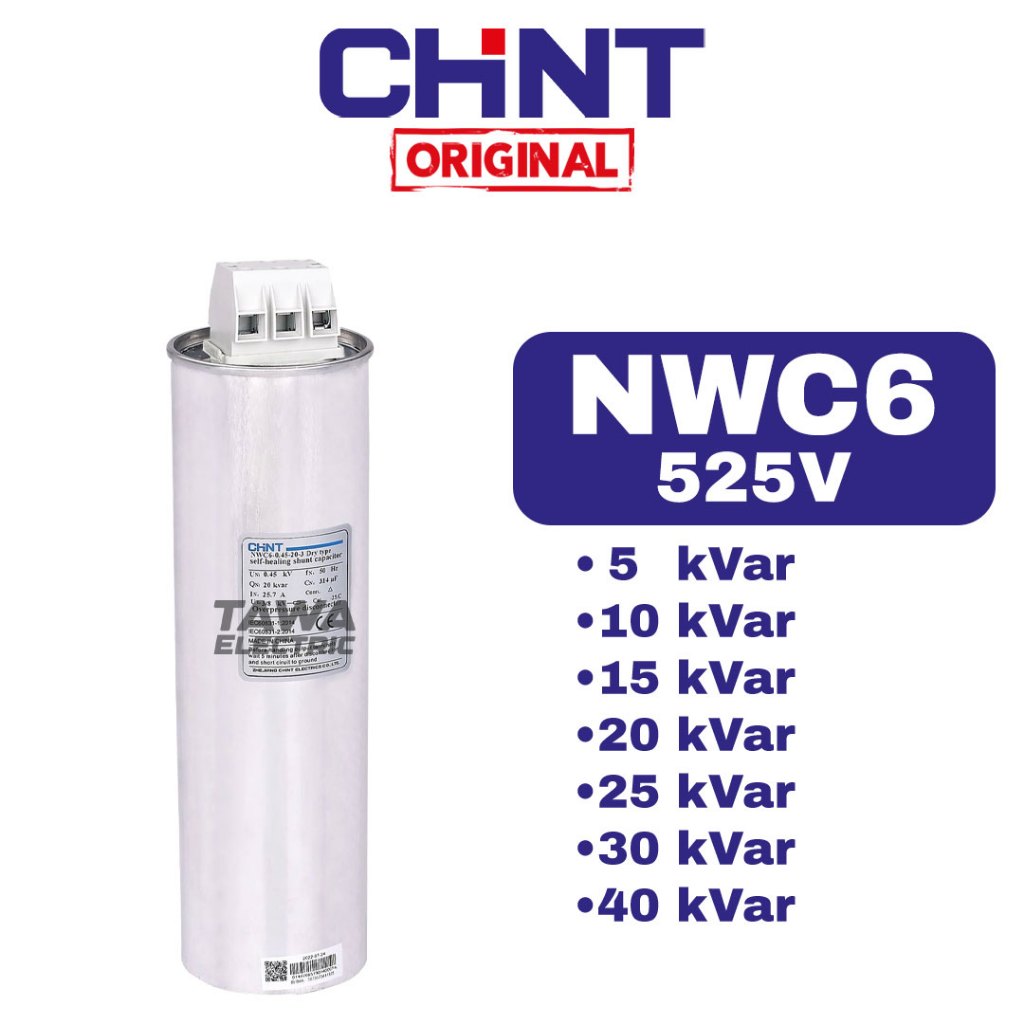 Capasitor Bank Chint NWC6 5/10/15/20/25/30/40 kVar 525V Dry