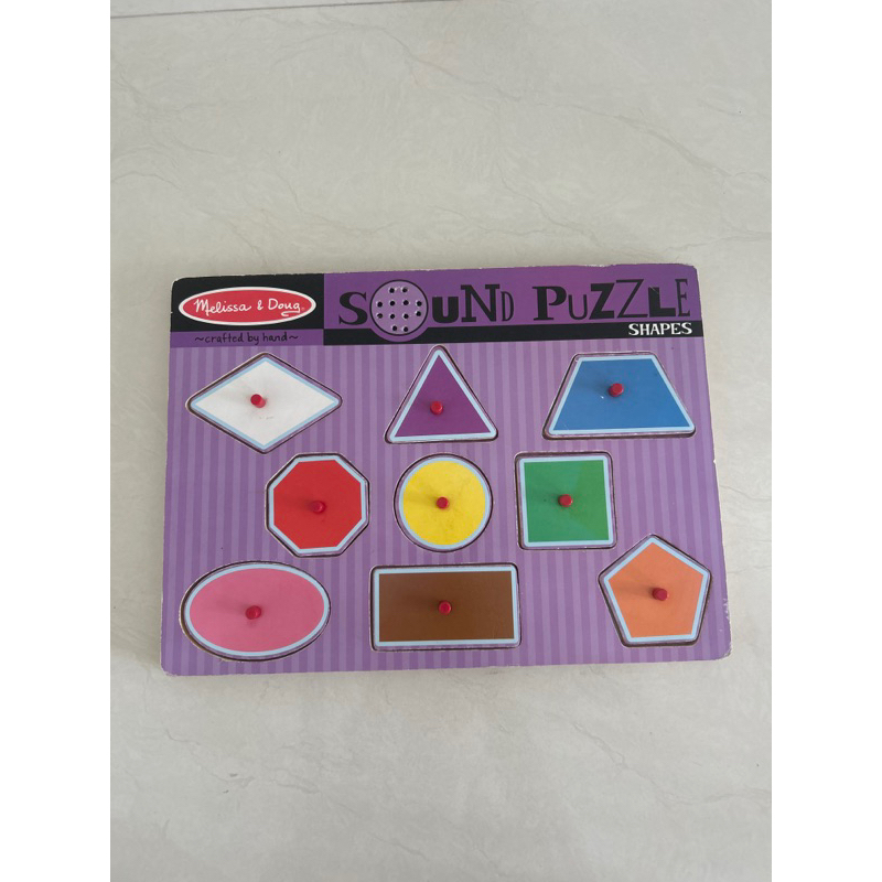 Preloved Melissa & Doug Shapes Sound Puzzle Edukasi MD-728