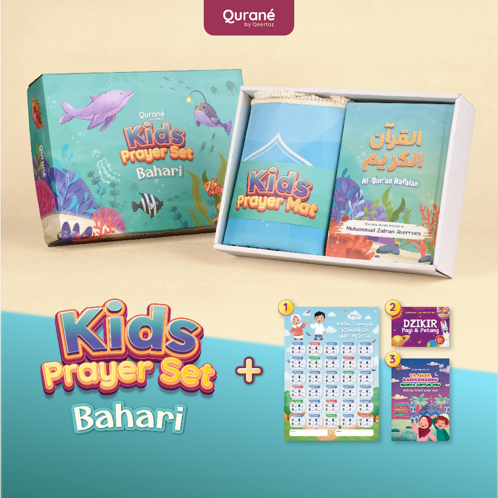 PAKET QUR'AN DAN SAJADAH ANAK I SET PRAYER KIDS I CUSTOM PRINT NAMA AL QUR'AN ANAK