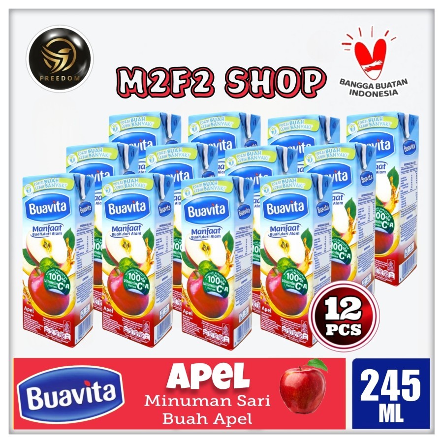 

Jus Buavita Rasa Apel Kotak | Juice Apple - 245 ml (Kemasan 12 Pcs)