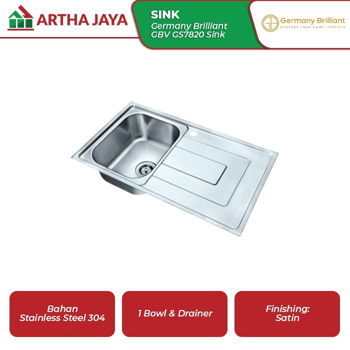 GERMANY BRILLIANT BAK CUCI PIRING KITCHEN SINK GBV GS7820