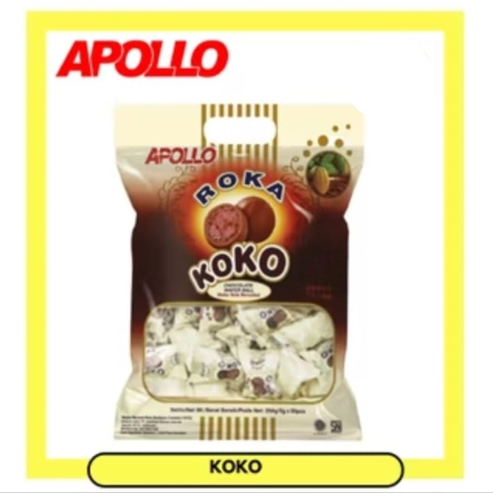 

Apollo Roka Wafer Ball Chocolate 250gr Isi 50pcs