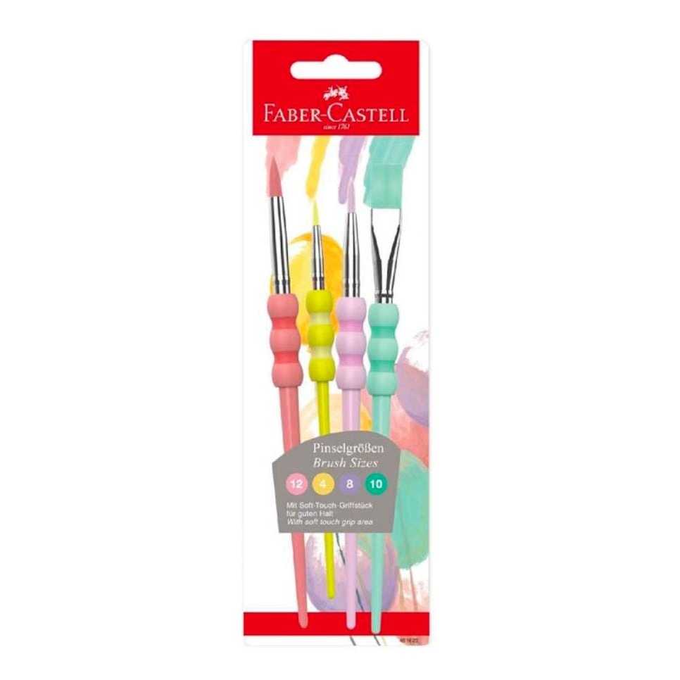 

Faber Castell Grip Brush Kuas Set 4 Pastel / Kuas Set Pastel Faber Castell