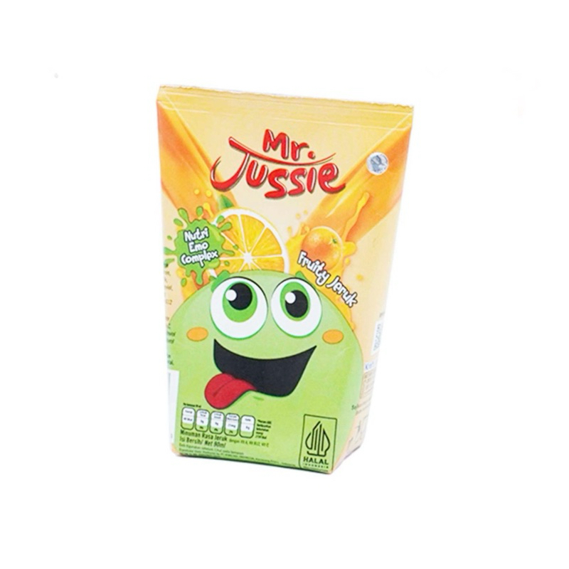 

Minuman Ringan Mr Jussie Orange Juice, Guavana Juice, Orang Susu, Mangga Susu 90 ml