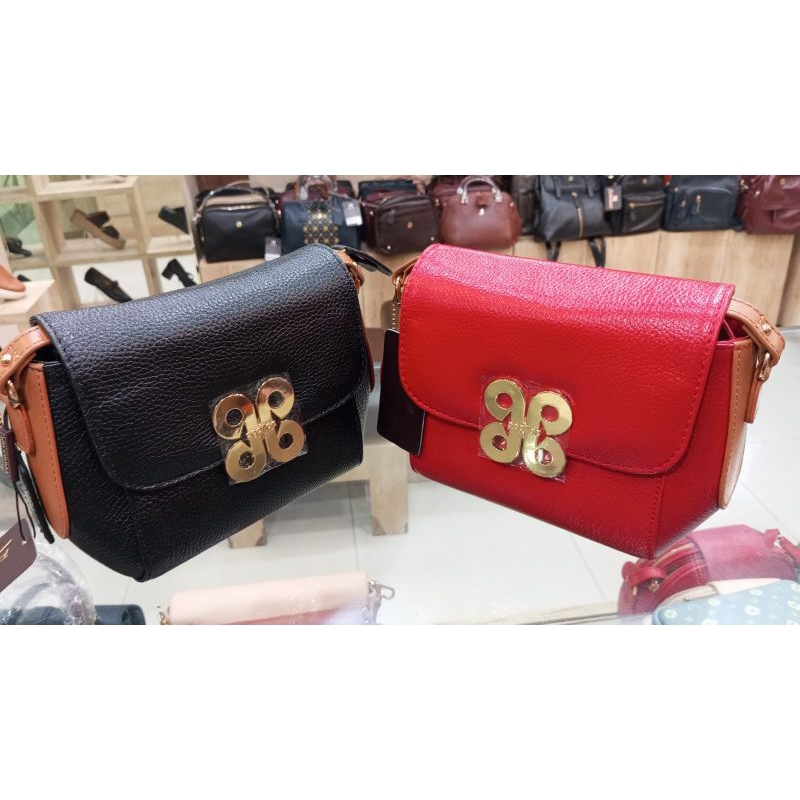 Tas Papillon leather k3548 merah original