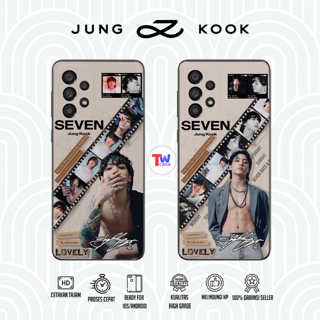 Casing HP Jungkook BTS Jungkook SEVEN Blackmatte Case Estetik Keren Ganteng BTS Jungkook SEVEN