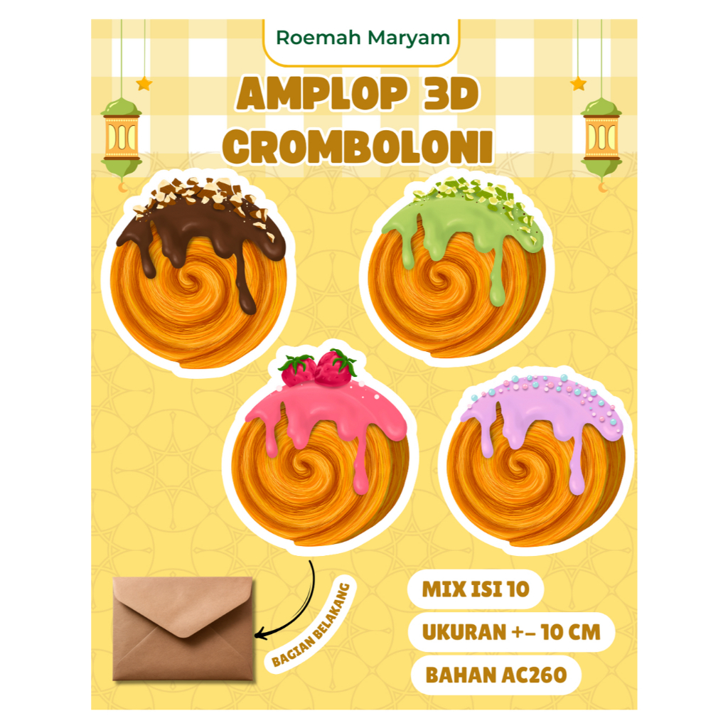 

(ISI 10) AMPLOP 3D LEBARAN 3D PREMIUM CROMBOLONI