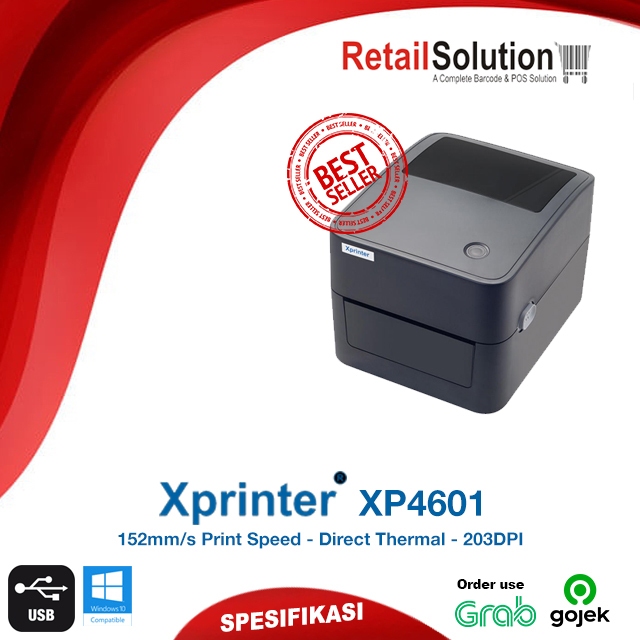 Printer Label Thermal USB Xprinter - XP4601 / XP-D4601 / XP-4601