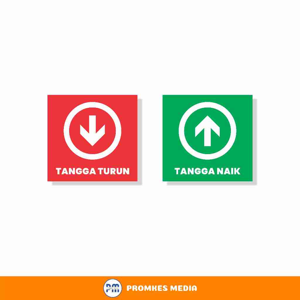 

Stiker Tangga, Stiker Anak Tangga, Arah Naik, Arah Turun, Stiker Naik Turun Tangga