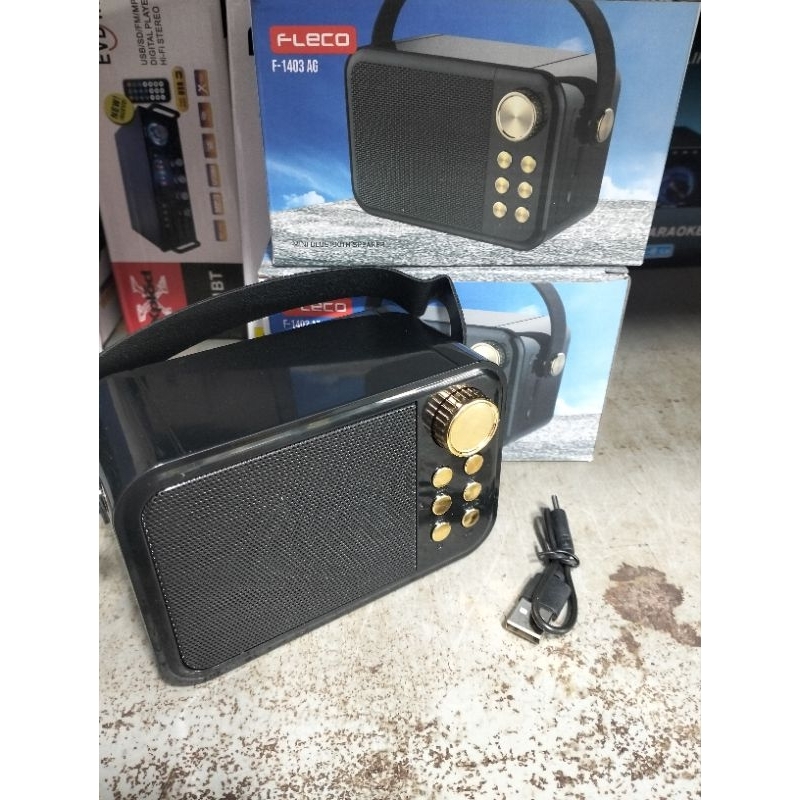 Speaker Mini Bluetooth Super Bass F-1403AG Suara Jernih Speaker Aktif