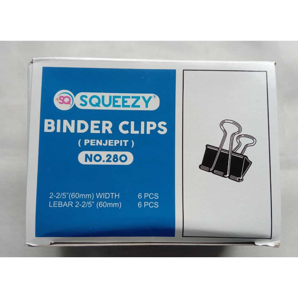 

Binder Clip Squeezy Nomor 280 dan 300 1 Box