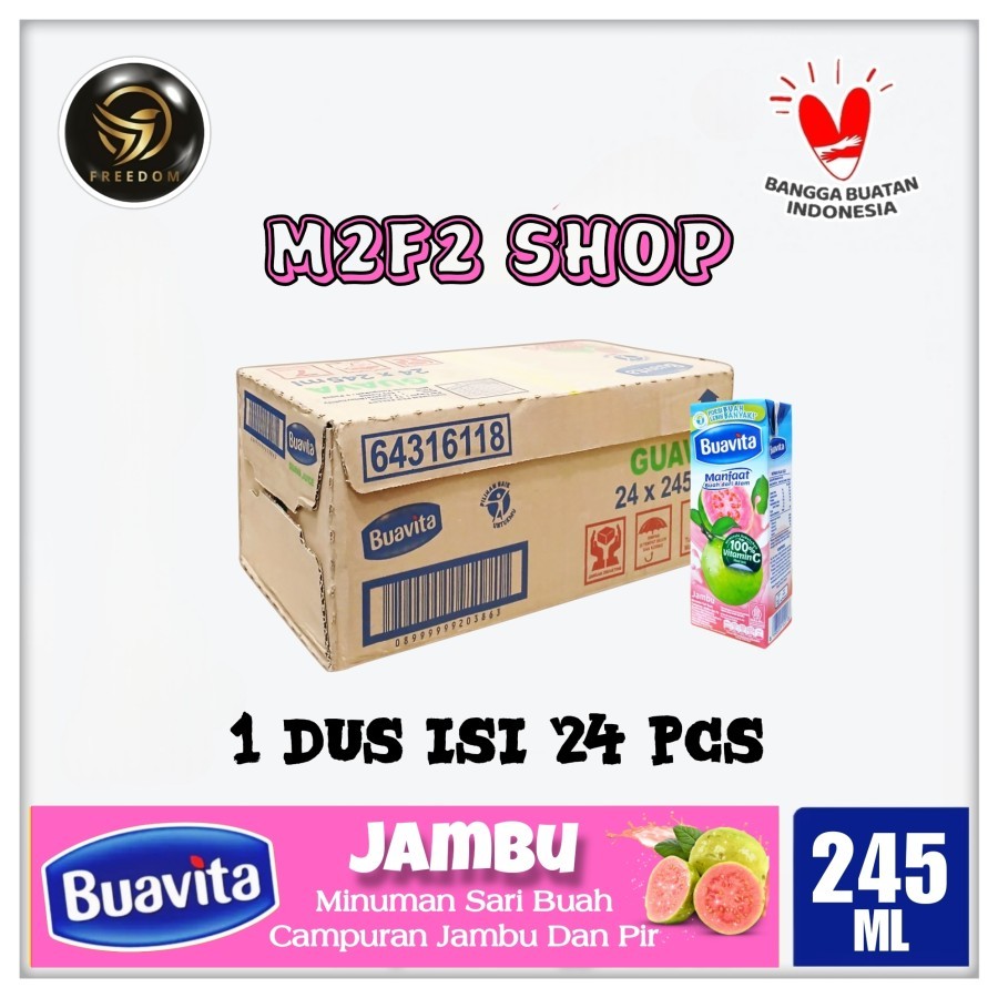 

Jus Buavita Rasa Jambu Kotak | Juice Guava - 245 ml (Kemasan Karton)