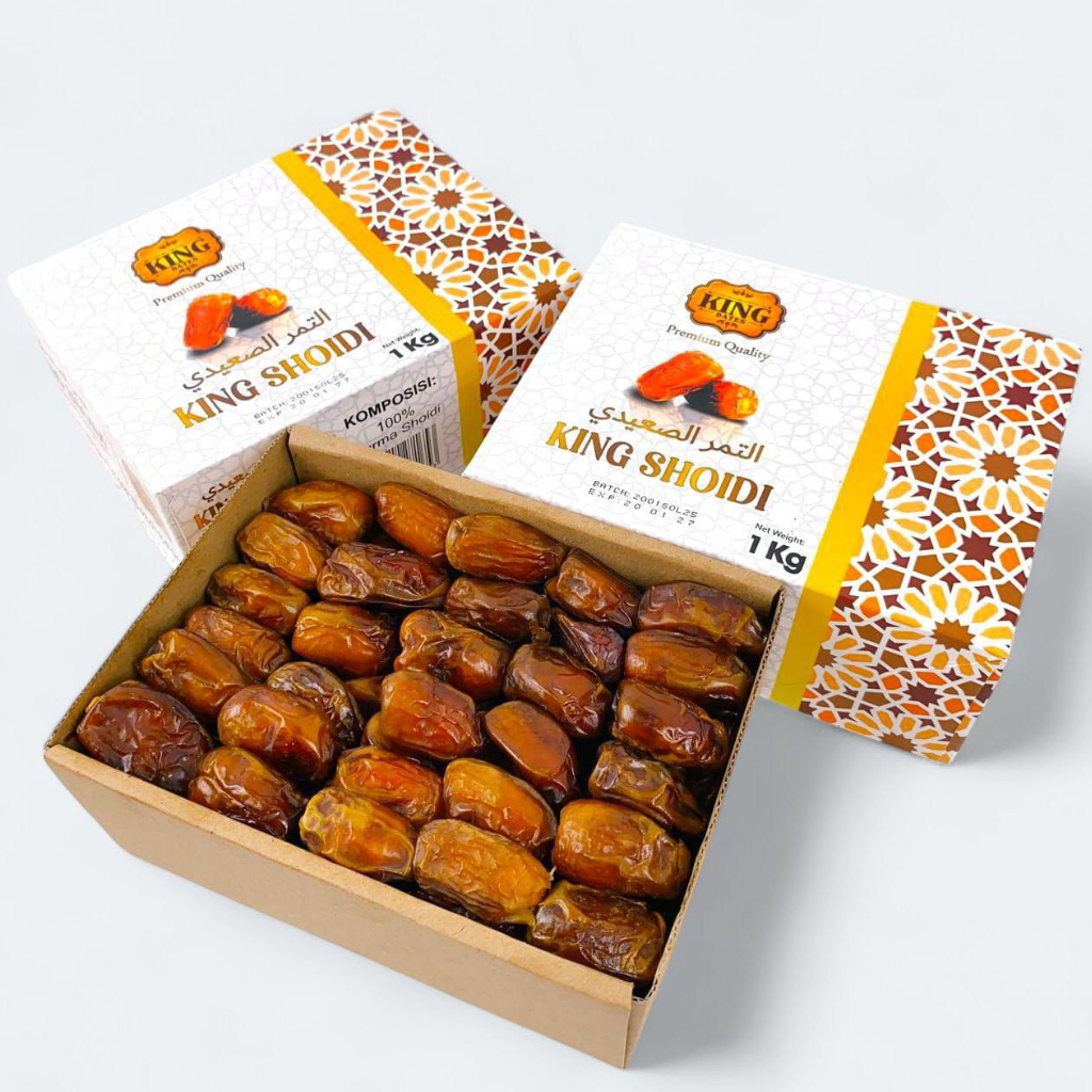 

Kurma Date Timur Tengah Shoidi King Jumbo Kemasan Ember Box Premium Quality Saudi Mesir Original