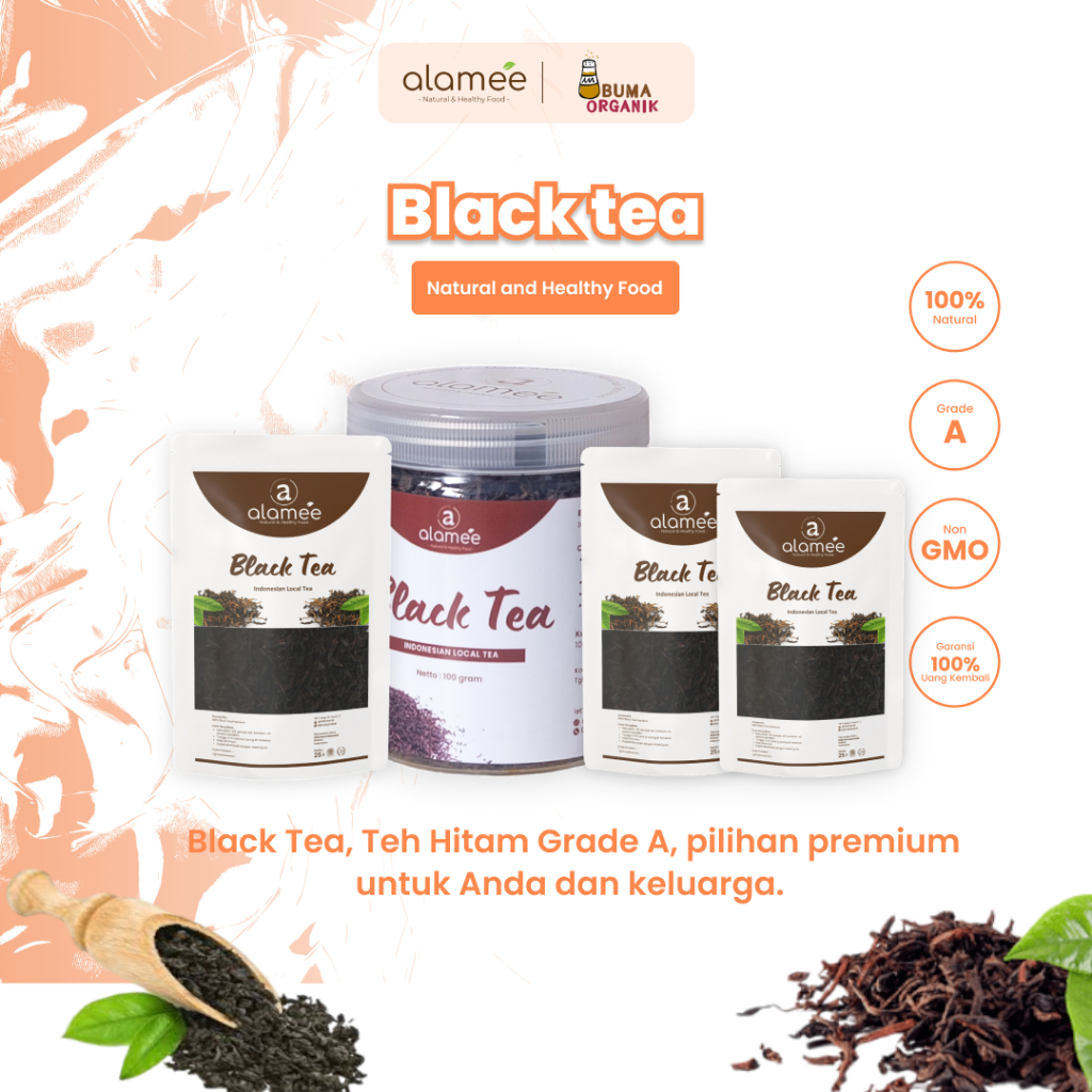 

Black Tea Organic Teh Hitam Kering Dried Teh Lokal Indonesia