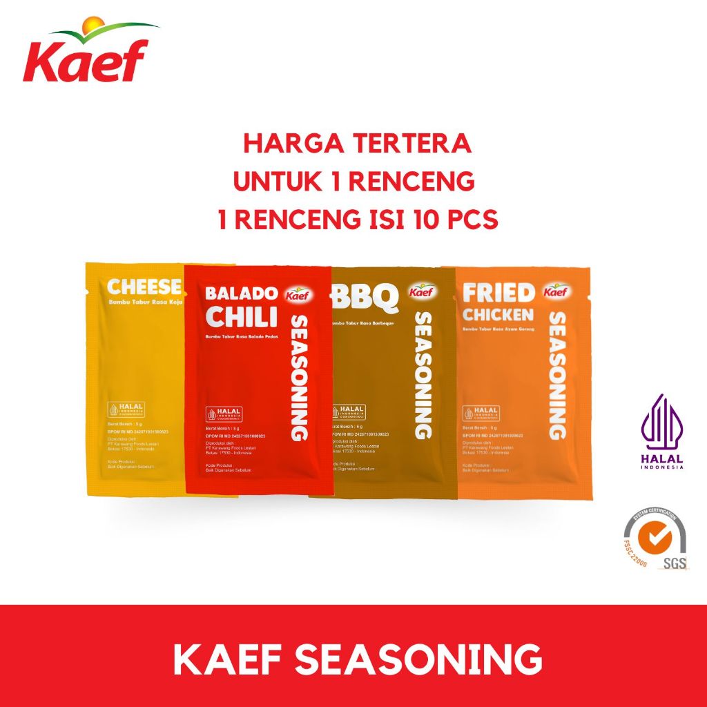 

Kaef Seasoning 5 gram | Bumbu Tabur | Bumbu Tabur