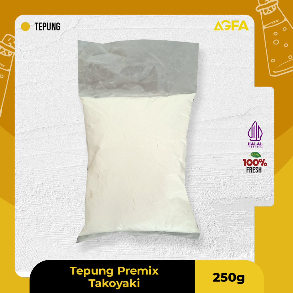

TEPUNG PREMIX TAKOYAKI 250G / TEPUNG TAKOYAKI SIDOARJO / TEPUNG TAKOYAKI SURABAYA / ADONAN TAKOYAKI / TAKOYAKI ENAK