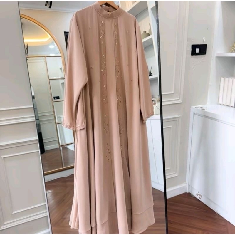 GAMIS MALAYSIA OUTER SERUTY BABYDOL POLOS FULL PURING/GAMIS MURAH PESTA/GAMIS