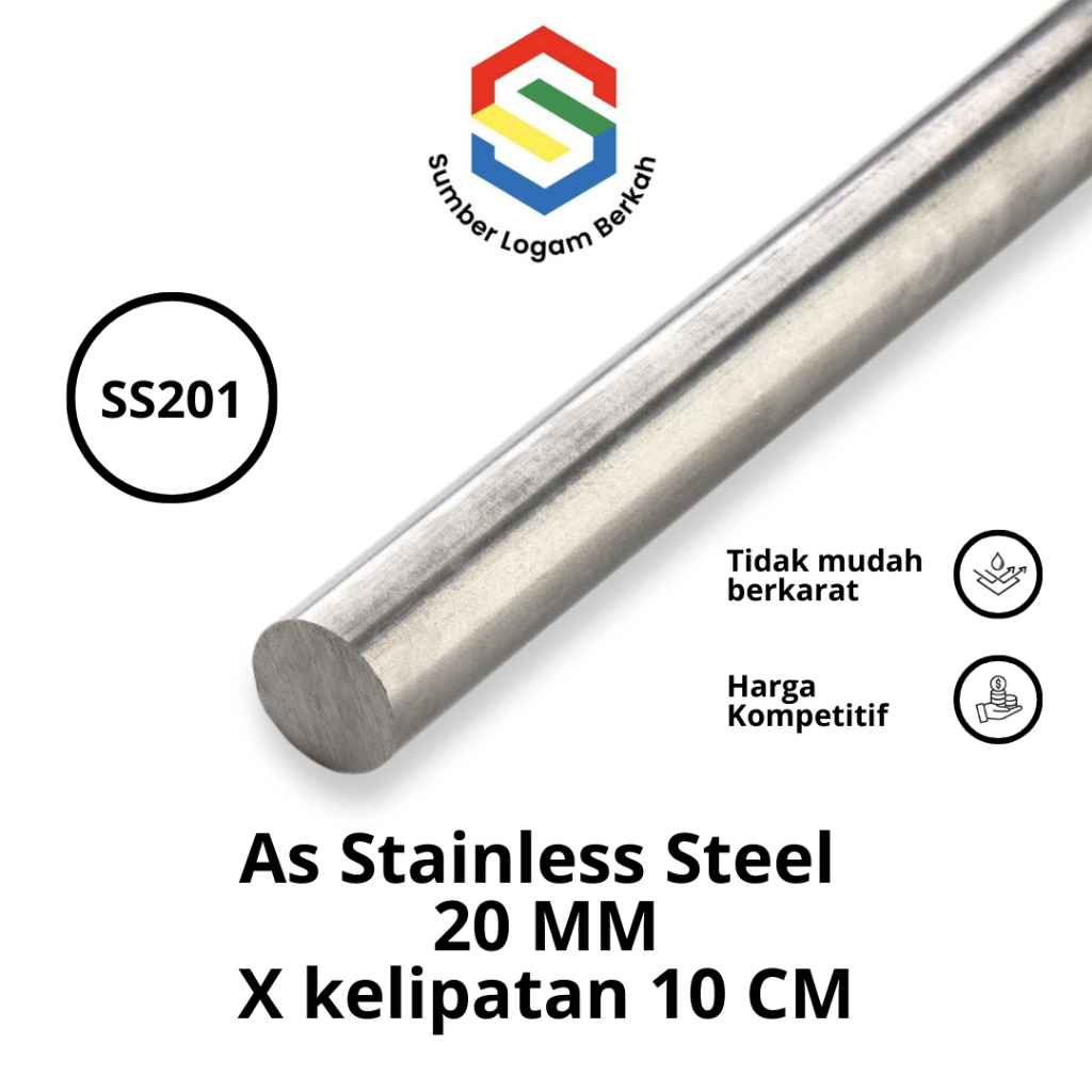 as 20 mm stainless steel 201