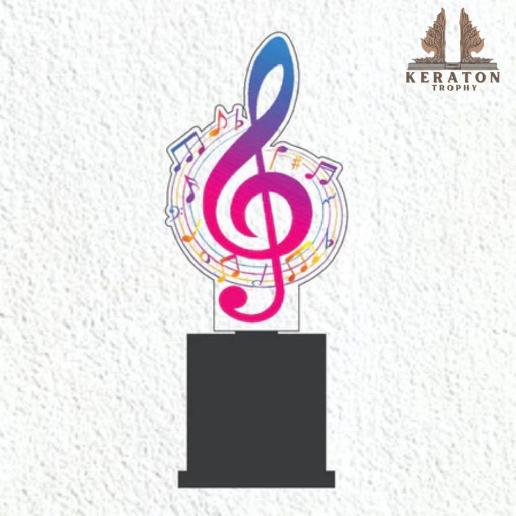 Piala Mic Piala Menyanyi Piala Nada Piala Musik Piala Musik Akrilik Custom