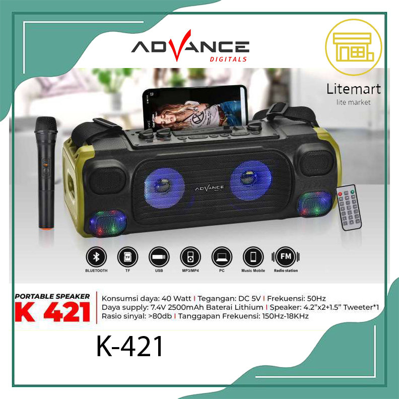 ADVANCE SPEAKER PORTABLE K421