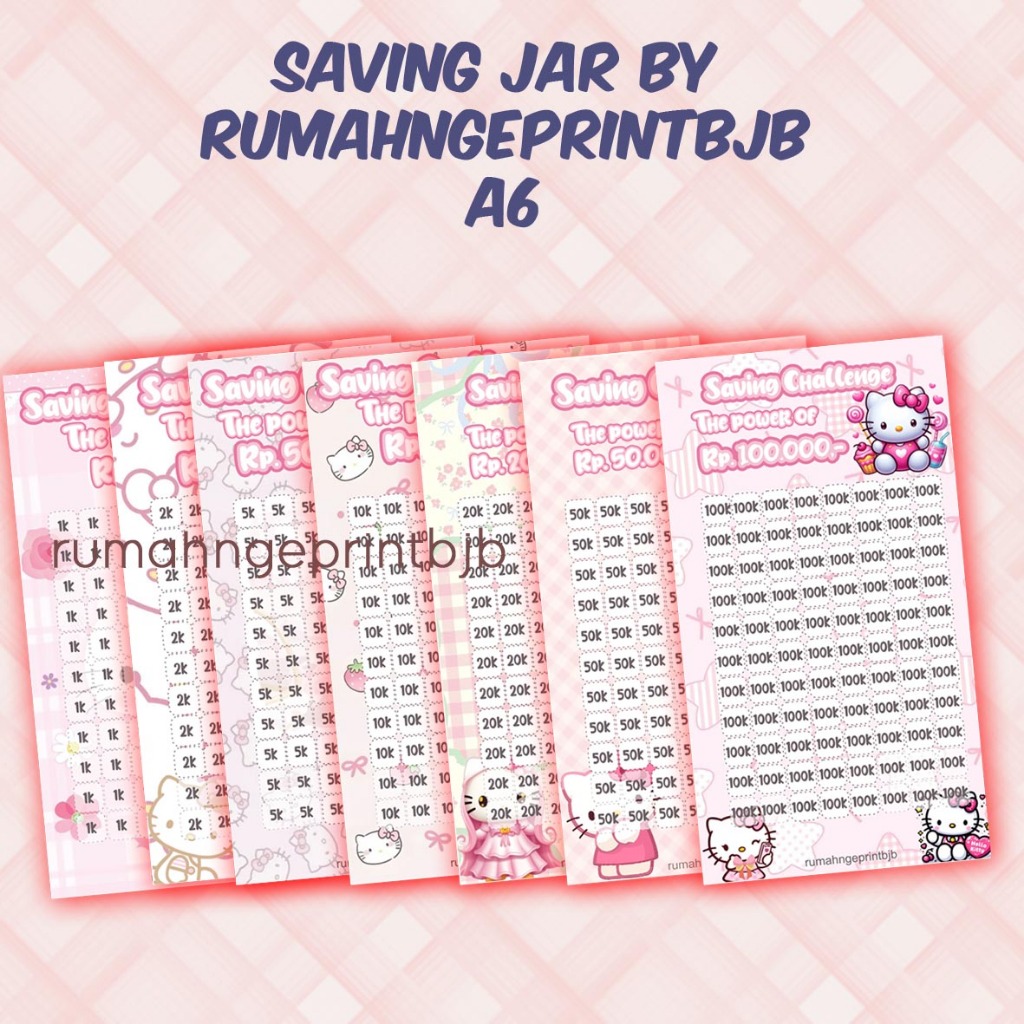 

HELLO KITTY SAVING JAR A6 6 LUBANG MENABUNG ASIK SAVING CHALLENGE