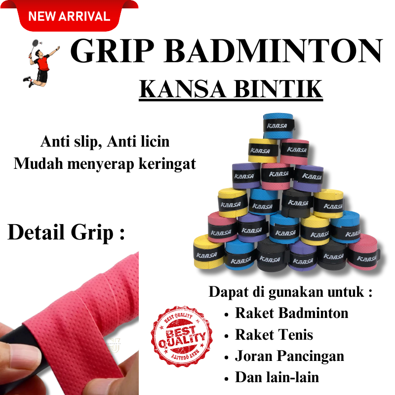 Grip Raket Badminton Karet Kansa Anti Slip
